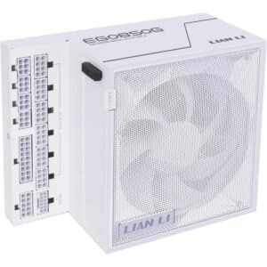 Lian Li Edge EG0850G 850W Gold (White) (ATX 3.1) PCIE 5.1 (12V-2×6) 80 Plus Gold Full Modular Power Supply W Braided-Sleeved Cables