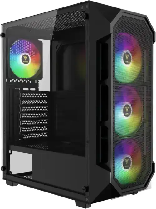 GAMDIAS AURA GC1 ELITE ARGB MID TOWER GAMING CASE - BLACK - Image 3
