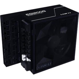 Lian Li Edge EG1200G 1200W Gold (Black) (ATX 3.1) PCIE 5.1 (12V-2×6) 80 Plus Gold Full Modular Power Supply W/ Braided-Sleeved Cables + Detachable USB hub w/ 4 internal USB 2.0 Headers & 6 PWM Headers