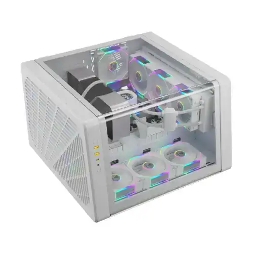 GAMDIAS NESO P1 PRO ARGB FULL TOWER GAMING CASE - WHITE - Image 3