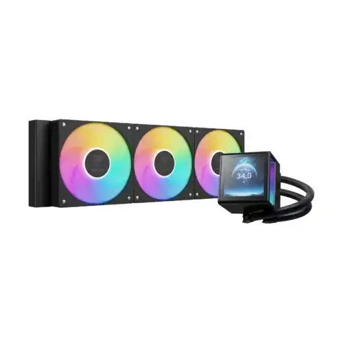 GAMDIAS CHIONE P5-360 ARGB CPU LIQUID COOLER BLACK - IPS LCD Display - Image 3