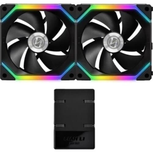 Lian Li UNI Fan SL140 Kit 2 Packs Black W Controller (ARGB 140mm LED PWM Daisy-Chain) - Image 2