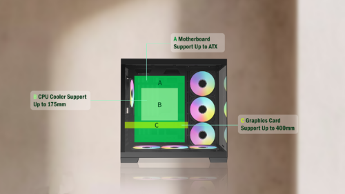 Raidmax Infinita Series I610TBS Dual Chamber - Image 2