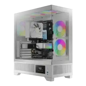GAMDIAS ATLAS M1 ARGB MID TOWER GAMING CASE - WHITE