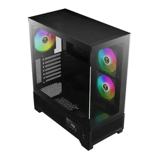 GAMDIAS ATLAS M1 ARGB MID TOWER GAMING CASE - BLACK - Image 3