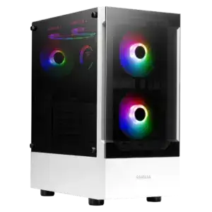 GAMDIAS TALOS E3 ARGB MID TOWER GAMING CASE - WHITE