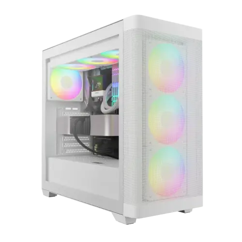 GAMDIAS ATHENA M3 ARGB MID TOWER GAMING CASE - WHITE