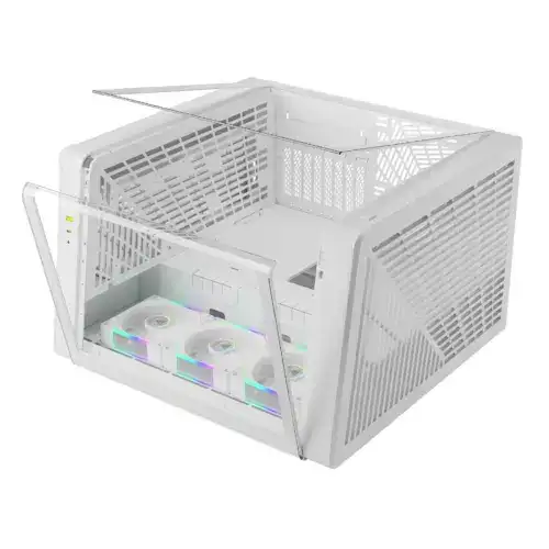 GAMDIAS NESO P1 PRO ARGB FULL TOWER GAMING CASE - WHITE - Image 5