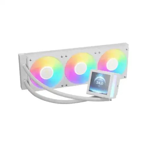 GAMDIAS CHIONE P5-360 ARGB CPU LIQUID COOLER WHITE - IPS LCD Display - Image 6