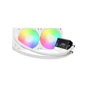 GAMDIAS CHIONE P5-240 ARGB CPU LIQUID COOLER WHITE - IPS LCD Display