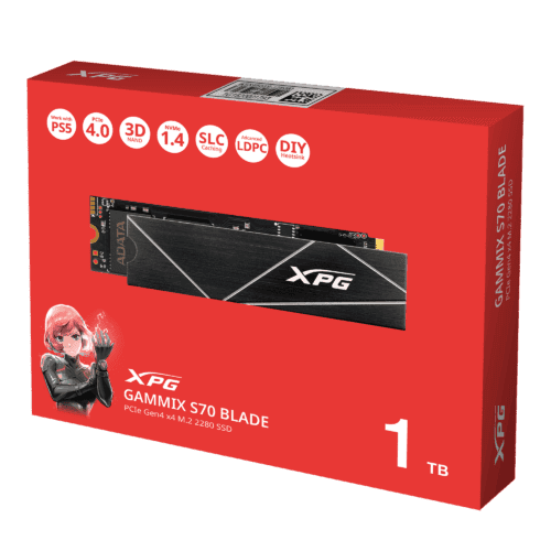 ADATA XPG GAMMIX S70 BLADE 1TB PCIe Gen4 M.2 SSD - WORK WITH PS5