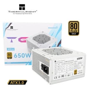 Thermalright (TG-650S-W) Gold 650W (ATX 3.0) 80 Plus Gold Non Modular, Smart Fan