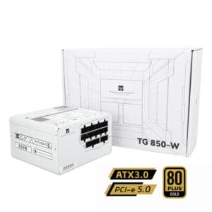 Thermalright (TG-850-W) Gold 850W (ATX 3.0) PCIE 5.0 (12VHPWR) 80 Plus Gold Full Modular, Smart Fan