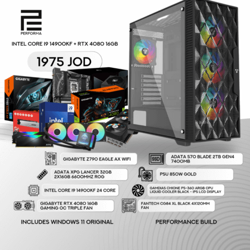 Intel Core I9 14900KF + RTX 4080 16GB