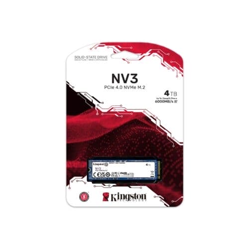 Kingston NV3 4TB M.2 2280 NVME PCIe Gen 4x4 Internal SSd Up To 6000 MB/s