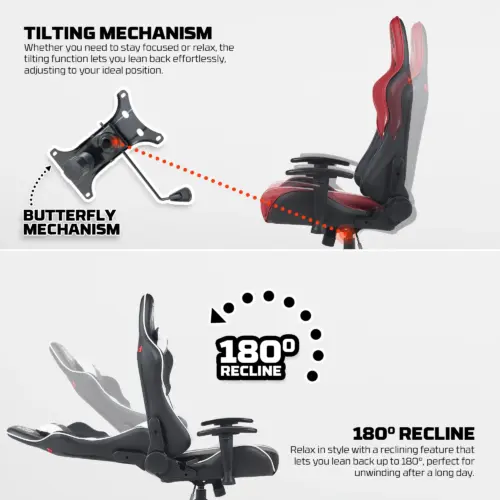 FANTECH GC194 GAMING CHAIR RED - Image 2