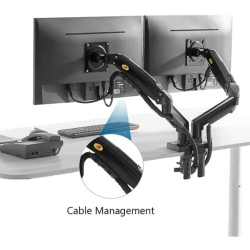 NORTH BAYOU F160 DUAL MONITOR DESK MOUNT STAND FOR 17 - 27 inch MONITORS - Image 5