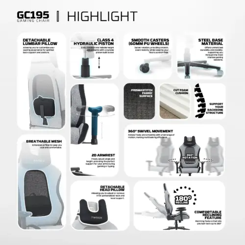 FANTECH GC195 GAMING CHAIR - Image 7