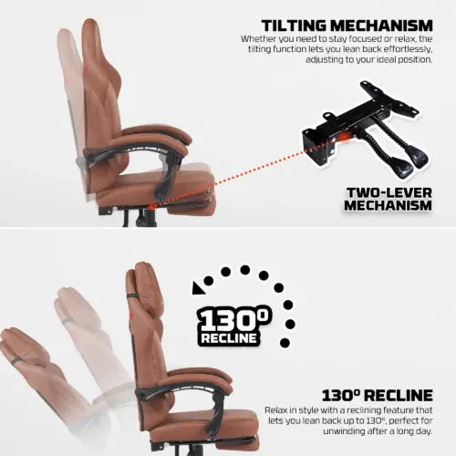 FANTECH GC193 GAMING CHAIR BROWN - Image 3