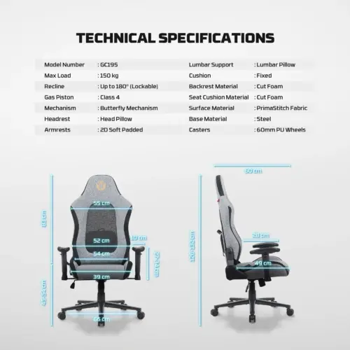 FANTECH GC195 GAMING CHAIR - Image 5