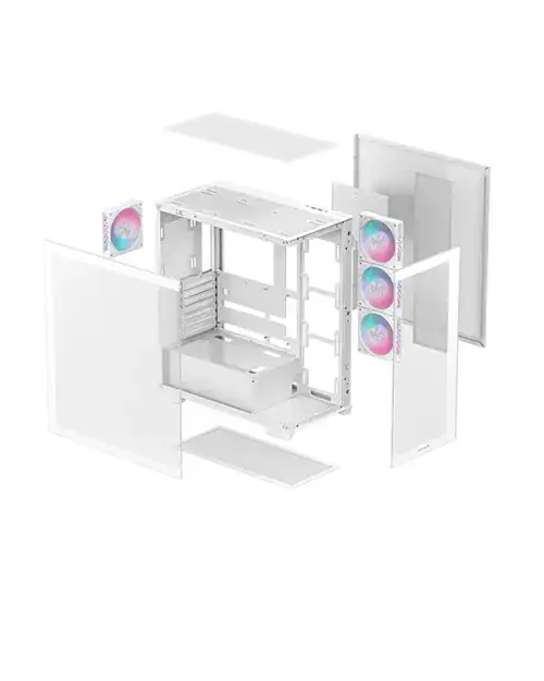 DEEPCOOL CG580 4F Panoramic ATX Mid-Tower - White - Image 6