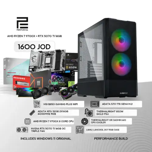 AMD Ryzen 7 9700X + RTX 5070 Ti 16GB