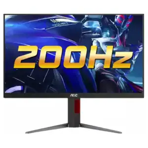 AOC 24G4H 24″ Fast IPS Full HD 200Hz 0.3ms 126% sRGB HDR 10 Adaptive-Sync w/ HDMI & DP Interface & Adjustable Stand – Black & Red