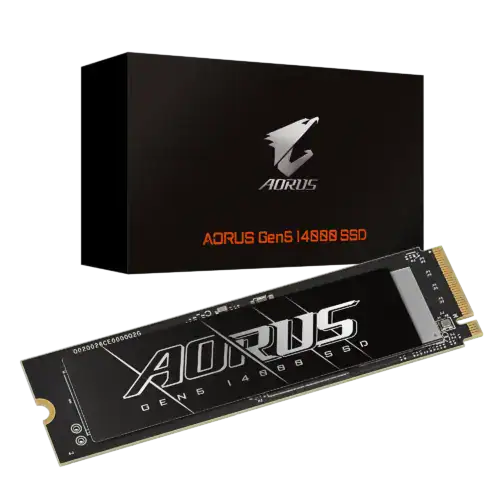 GIGABYTE AORUS 2TB Gen5 PCI-Express 5.0x4, NVMe 2.0 M.2 2280 Up to 14,500 MB/s Sequential Read & Up to 12,700 MB/s Sequential Write