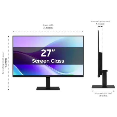 SAMSUNG 24" Essential Monitor S3 S32GF Full HD 120Hz - Image 3