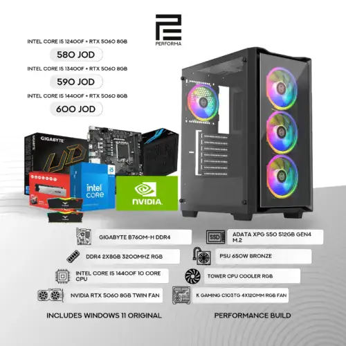 Intel Core I5 CPU + RTX 5060 8GB