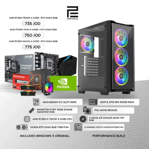AMD Ryzen 5 + RTX 5060 8GB