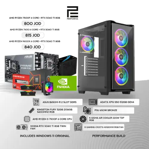 AMD Ryzen 5 + RTX 5060 Ti 8GB
