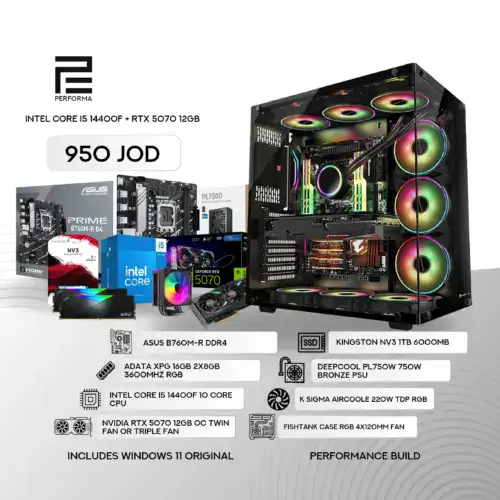 Intel Core I5 14400F + RTX 5070 12GB