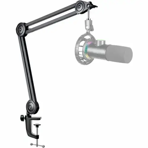 FIFINE BM63 Boom Arm Stand with 15.5″ Arms, Build-in Springs, Handling Max 2 Kilograms of Weight for All Standard Mics, Mounts