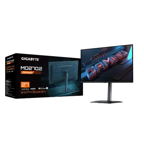 GIGABYTE MO27Q2 26.5-inch OLED QHD 2K 0.03ms 240Hz Gaming Monitor - With Speakers Height Adjustable Anti-Reflection TYPE C KVM - Image 7