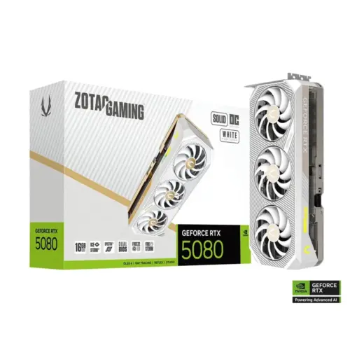 ZOTAC GAMING GeForce RTX 5080 SOLID OC White Edition 16GB GDDR7