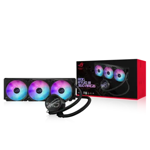 ASUS ROG RYUO III 360 ARGB Anime Matrix™ LED Display All-In-One 360mm Liquid CPU Cooler - Image 6