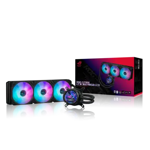 ASUS ROG STRIX LC III 360 ARGB LCD ARGB All-In-One 360mm Liquid CPU Cooler - Image 4