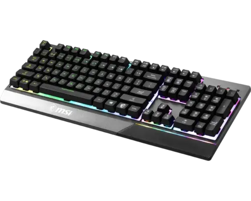 MSI VIGOR GK30 RGB Gaming Keyboard, 6-Zone RGB Lighting, Water Repellent & Splash-Proof, Mechanical-Like Plunger Switches, Black - Image 3