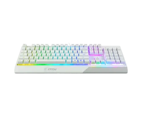 MSI VIGOR GK30 WHITE RGB Gaming Keyboard, 6-Zone RGB Lighting, Water Repellent & Splash-Proof, Mechanical-Like Plunger Switches - Image 3