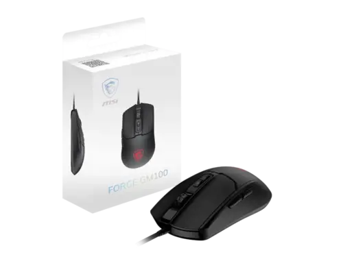 MSI FORGE GM100 Gaming Mouse - 6400DPI Optical Sensor Balanced 10M Click Switch 7 Buttons 8ms Latency RGB LED 108g Wired - Image 4