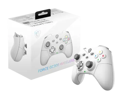 MSI FORCE GC300 WIRELESS WHITE Dual Vibration Dynamice Haptic Feedback 2-level Hall Effect Triggers, 2 Ergonomic Rear Buttons Gaming Controller for PC & Android - Image 4