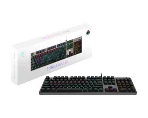 MSI FORGE GK310 - RED SWITCHES AR - ENG Gaming RGB Mechanical Red Switches & Durable Mouse Switches Forge Mouse Set, Anti-Ghosting, Precise Optical Sensor 7200 DPI Optical Sensor - Image 4