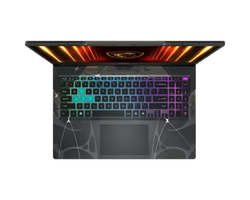 MSI Cyborg 15 B2RWEKG Intel Core 7 240H RTX 5050 8GB DDR7, 16 GB DDR5, 512 GB M.2 SSD, 15.6" 144Hz IPS FHD - Translucent Black - Image 6