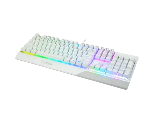 MSI VIGOR GK30 WHITE RGB Gaming Keyboard, 6-Zone RGB Lighting, Water Repellent & Splash-Proof, Mechanical-Like Plunger Switches - Image 5