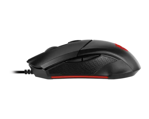 MSI Clutch GM08 Gaming Mouse, 4200 DPI, Optical Sensor, 3 Adjustable Weights, Red LED Lighting, Symmetrical Design, Black - Image 5