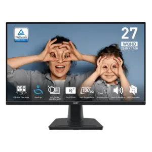 MSI PRO MP275Q 27" IPS Resolution 2560 x 1440 (WQHD) 100Hz 1ms HDR Ready 2x HDMI 1x DP speakers