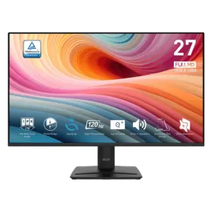 MSI PRO MP275 E2 27" IPS Resolution 1920 x 1080 (FHD) 120Hz 1ms HDMI 1x DP D-Sub (VGA)  speakers-Black