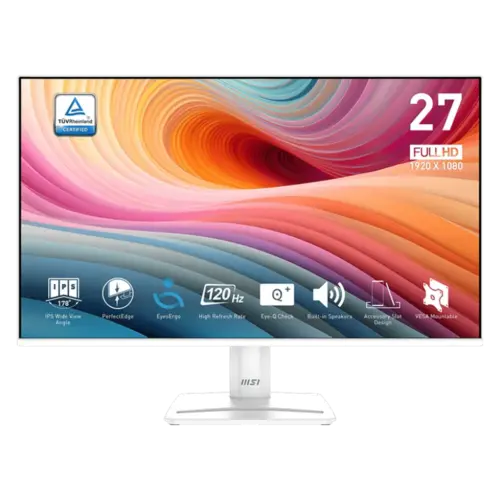 MSI PRO MP275W E2 27" IPS Resolution 1920 x 1080 (FHD) 120Hz 1ms HDMI 1x DP D-Sub (VGA)  speakers 