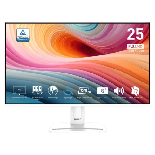 MSI PRO MP251W E2 24.5" IPS Resolution 1920 x 1080 (FHD) 120Hz 1ms HDMI D-Sub (VGA)  speakers 